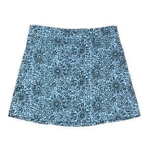 Rip Skirt Hawaii Wrap Skirt Womens Small Blue Floral Mini Swim Beach Coverup